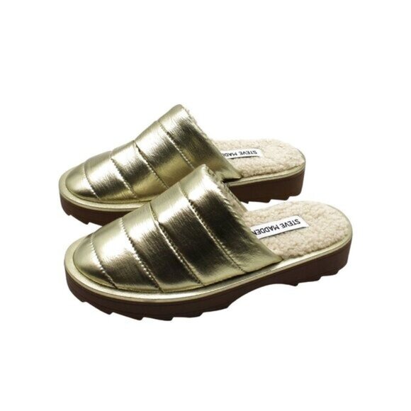 Chex Womens Quilted Faux Fur Lined Slide Slippers - Picture 5 of 8